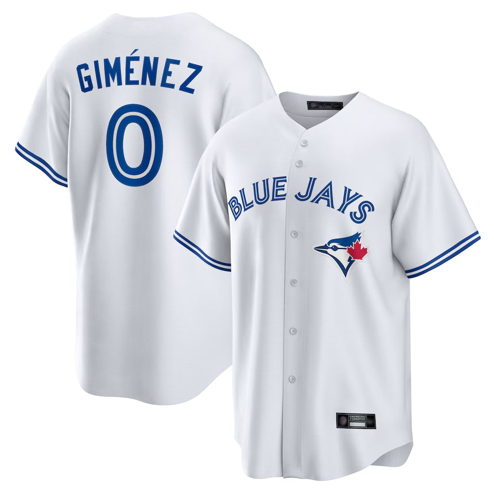 Kooe T.Blue Jays #0 Andres Gimenez Player White Home Game Stitched Jerseys