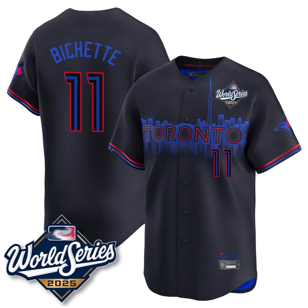 Kooe T.Blue Jays #11 Bo Bichette Player Black 2025 World Series City Connect Limited Stitched Jerseys