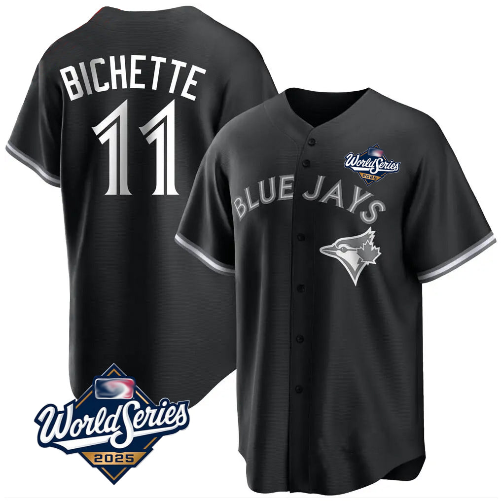 Kooe T.Blue Jays #11 Bo Bichette Player Black 2025 World Series Game Stitched Jerseys