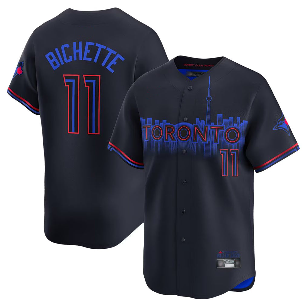 Kooe T.Blue Jays #11 Bo Bichette Player Black City Connect Limited Home Stitched Jerseys