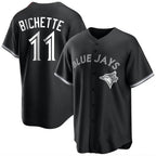 Kooe T.Blue Jays #11 Bo Bichette Player Black Home Game Stitched Jerseys