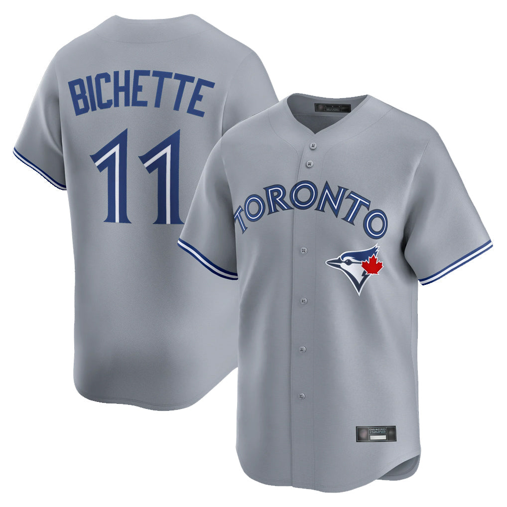 Kooe T.Blue Jays #11 Bo Bichette Player Gray Home Limited Stitched Jerseys