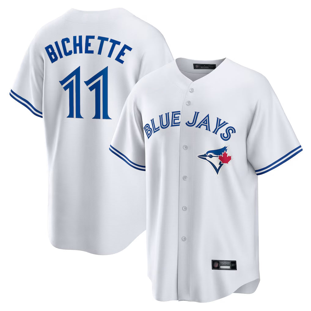 Kooe T.Blue Jays #11 Bo Bichette Player White Home Limited Stitched Jerseys