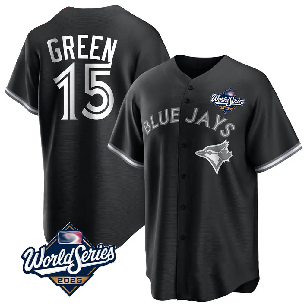 Kooe T.Blue Jays #15 Chad Green Player Black 2025 World Series City Connect Limited Stitched Jerseys
