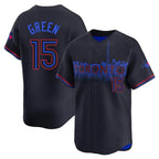Kooe T.Blue Jays #15 Chad Green Player Black&Blue City Connect Limited Stitched Jerseys