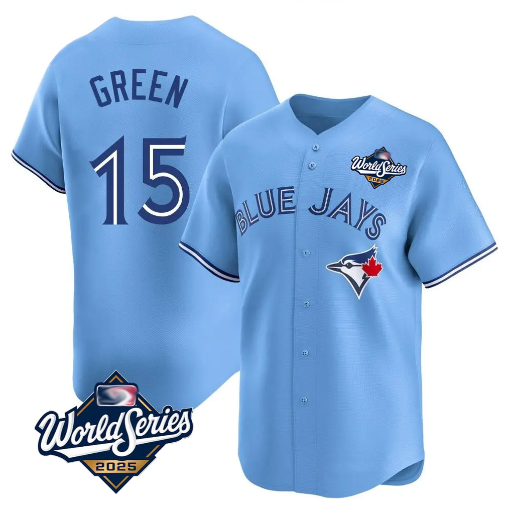 Kooe T.Blue Jays #15 Chad Green Player Blue 2025 World Series Game Stitched Jerseys