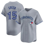 Kooe T.Blue Jays #15 Chad Green Player Gray Home Game Stitched Jerseys