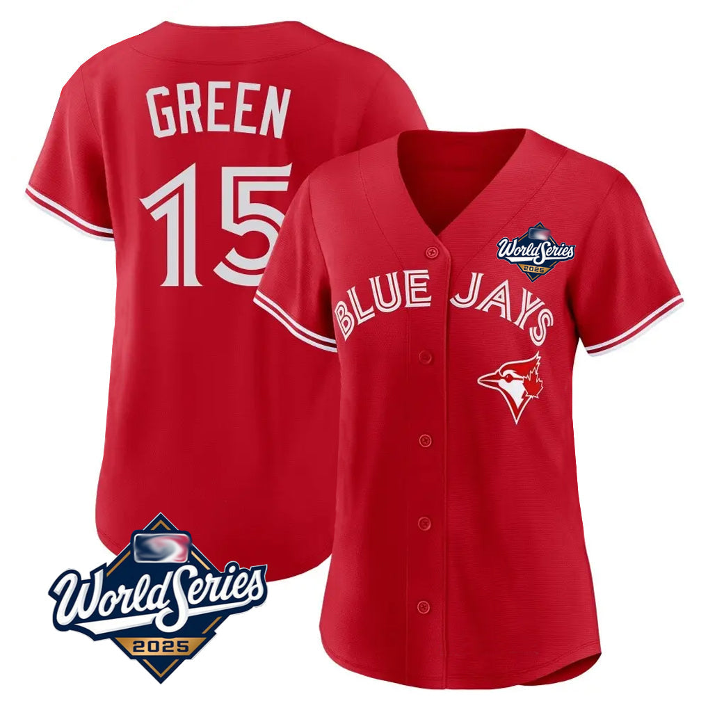 Kooe T.Blue Jays #15 Chad Green Player Red 2025 World Series Limited Stitched Jerseys