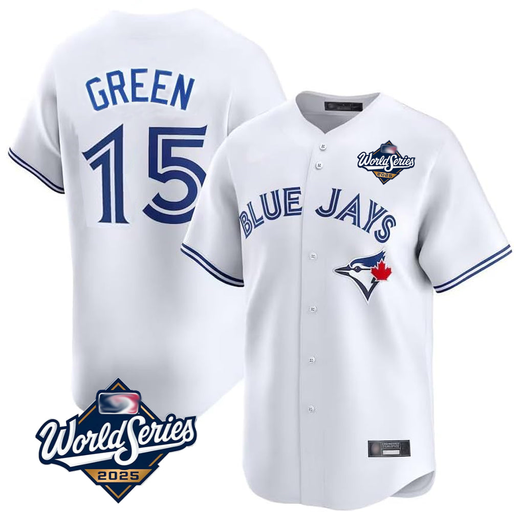 Kooe T.Blue Jays #15 Chad Green Player White 2025 World Series Limited Stitched Jerseys
