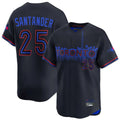 Kooe T.Blue Jays #25 Anthony Santander Player Black&Blue City Connect Limited Stitched Jerseys
