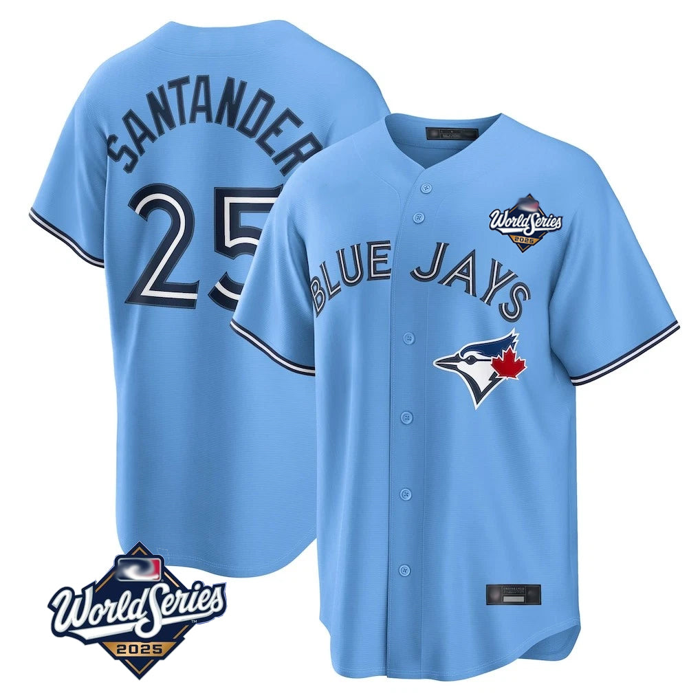 Kooe T.Blue Jays #25 Anthony Santander Player Blue 2025 World Series Home Limited Stitched Jerseys