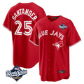 Kooe T.Blue Jays #25 Anthony Santander Player Red 2025 World Series Home Limited Stitched Jerseys