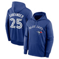 Kooe T.Blue Jays #25 Anthony Santander Player Royal Performance Pullover Hoodie