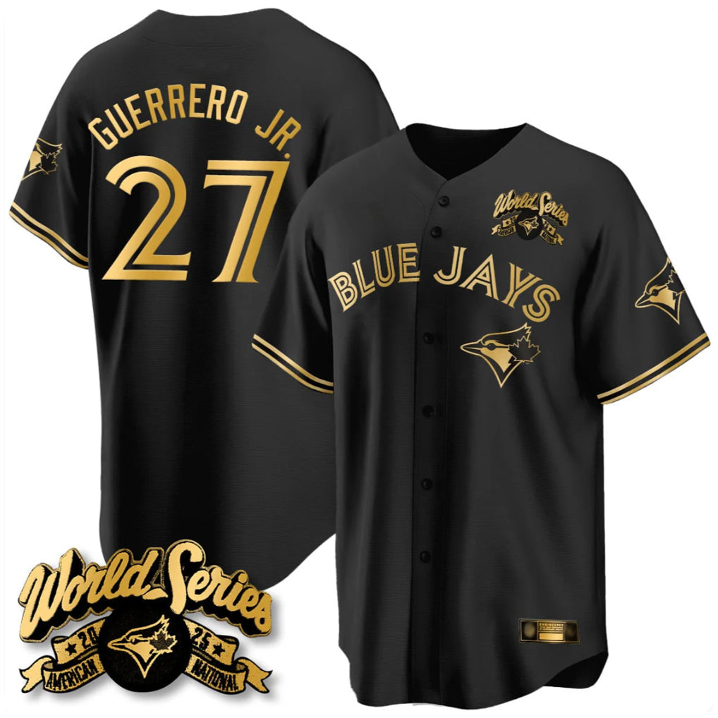 Kooe T.Blue Jays #27 Vladimir Guerrero Jr Player Black 2025 American League All Stitched Jerseys