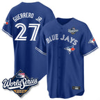 Kooe T.Blue Jays #27 Vladimir Guerrero Jr Player Blue 2025 World Series Stitched Jersey