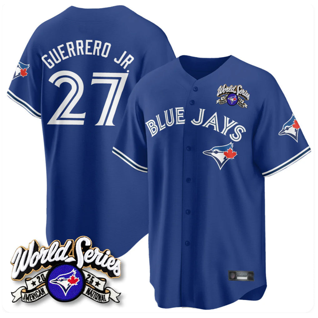 Kooe T.Blue Jays #27 Vladimir Guerrero Jr Player Navy 2025 American League All Stitched Jerseys