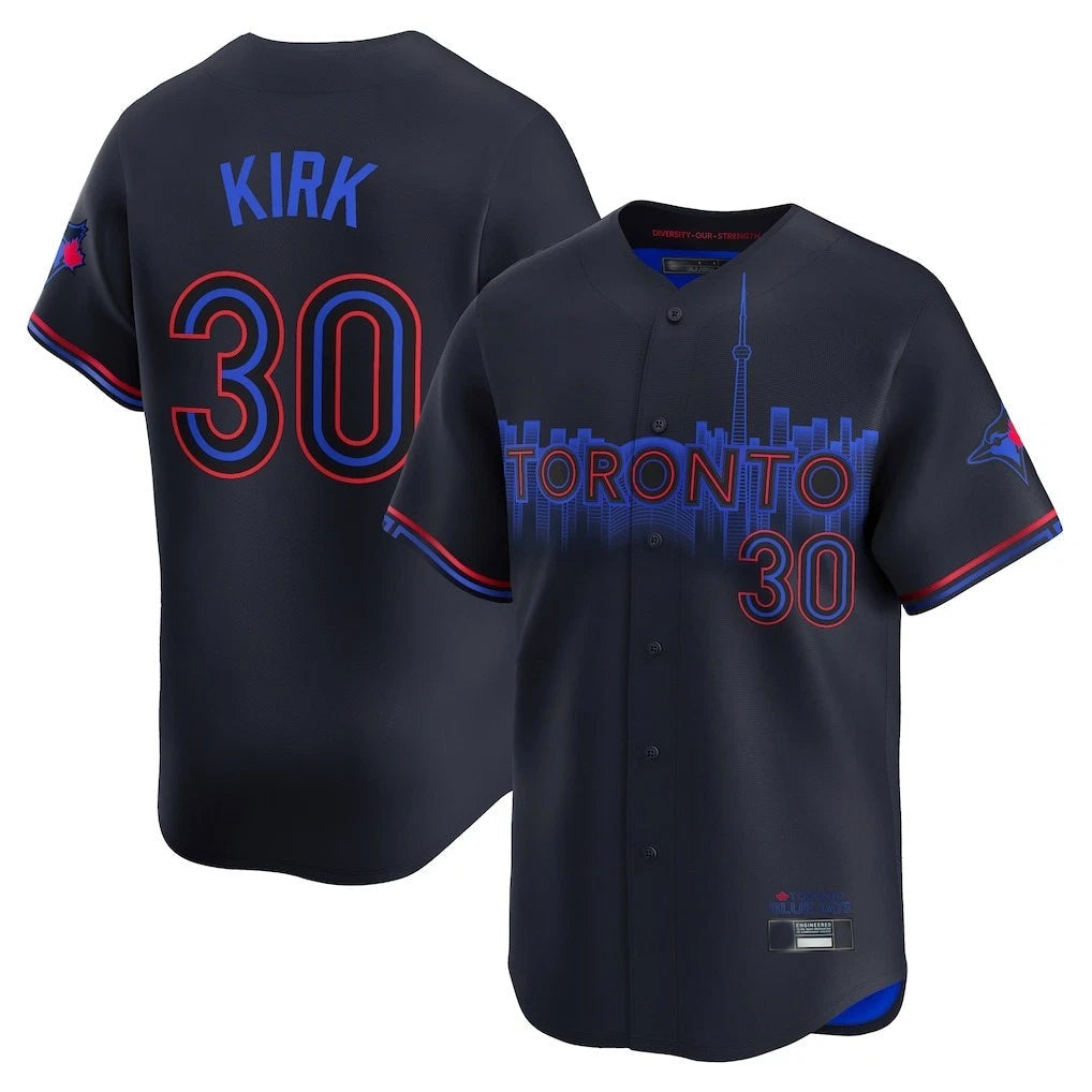 Kooe T.Blue Jays #30 Alejandro Kirk Player Black City Connect Stitched Jerseys