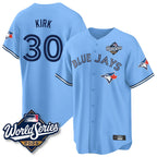 Kooe T.Blue Jays #30 Alejandro Kirk Player Blue 2025 World Series Limited Stitched Jerseys