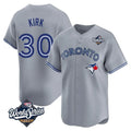 Kooe T.Blue Jays #30 Alejandro Kirk Player Gray&Blue 2025 World Series Limited Stitched Jerseys