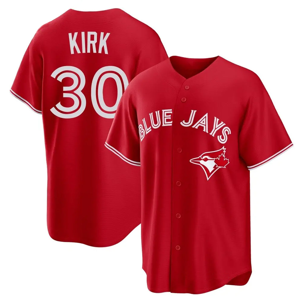 Kooe T.Blue Jays #30 Alejandro Kirk Player Red Home Game Stitched Jerseys