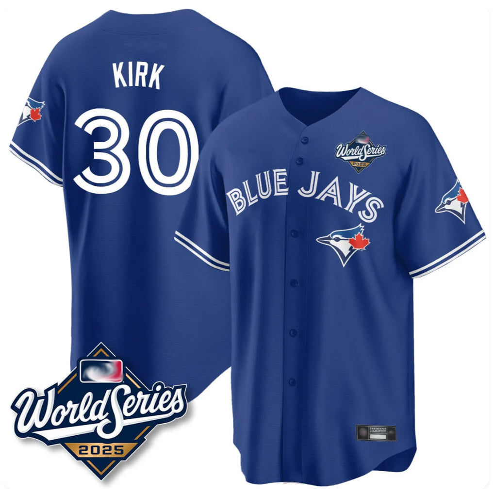 Kooe T.Blue Jays #30 Alejandro Kirk Player Royal 2025 World Series Limited Stitched Jerseys