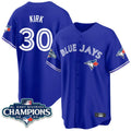 Kooe T.Blue Jays #30 Alejandro Kirk Player Royal AL East Division All Stitched Jerseys