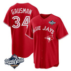 Kooe T.Blue Jays #34 Kevin Gausman Player Red 2025 American League All Stitched Jerseys
