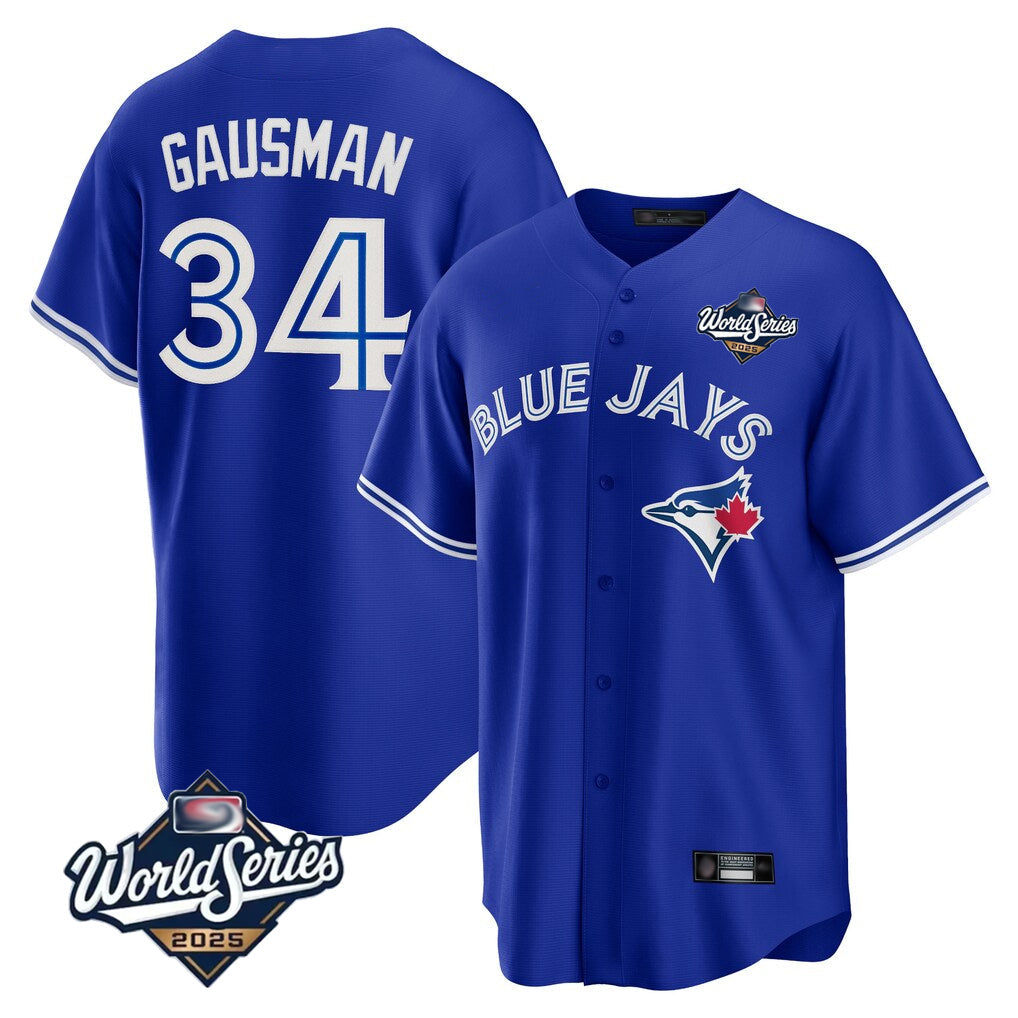 Kooe T.Blue Jays #34 Kevin Gausman Player Royal 2025 World Series Limited Stitched Jerseys