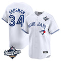 Kooe T.Blue Jays #34 Kevin Gausman Player White 2025 World Series Home Limited Stitched Jerseys