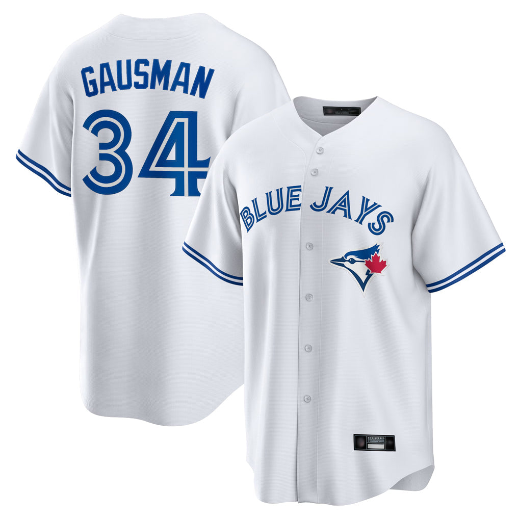 Kooe T.Blue Jays #34 Kevin Gausman Player White Home Game Stitched Jerseys