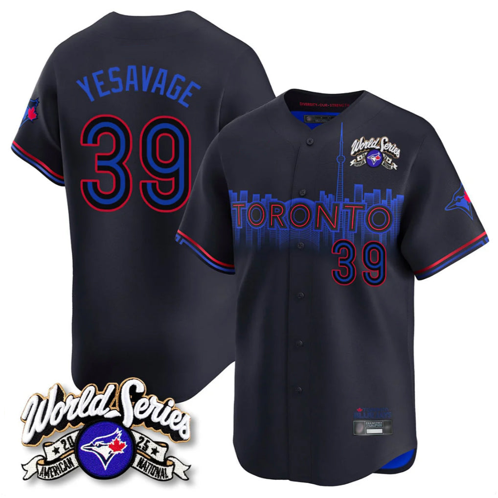 Kooe T.Blue Jays #39 Trey Yesavage Player Black 2025 American League Limited All Stitched Jerseys