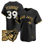 Kooe T.Blue Jays #39 Trey Yesavage Player Black 50 Seasons Patch Vapor Premier Limited All Stitched Jerseys