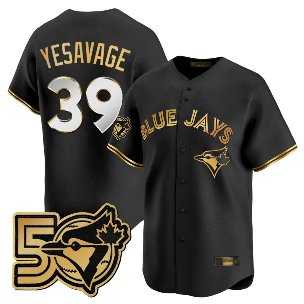 Kooe T.Blue Jays #39 Trey Yesavage Player Black 50 Seasons Patch Vapor Premier Limited All Stitched Jerseys