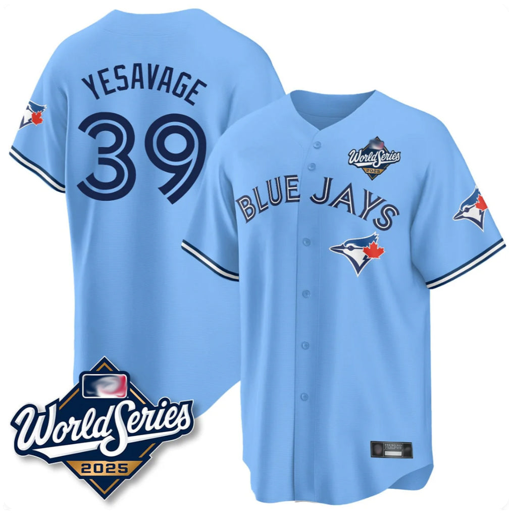 Kooe T.Blue Jays #39 Trey Yesavage Player Blue 2025 World Series Limited All Stitched Jerseys