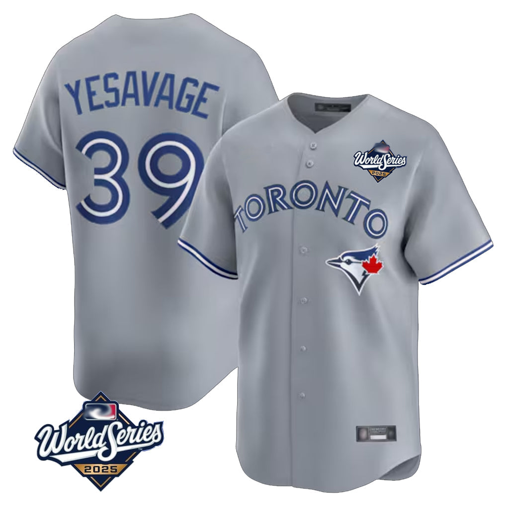 Kooe T.Blue Jays #39 Trey Yesavage Player Gray 2025 American League Limited All Stitched Jerseys