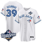 Kooe T.Blue Jays #39 Trey Yesavage Player White 2025 World Series Game All Stitched Jerseys
