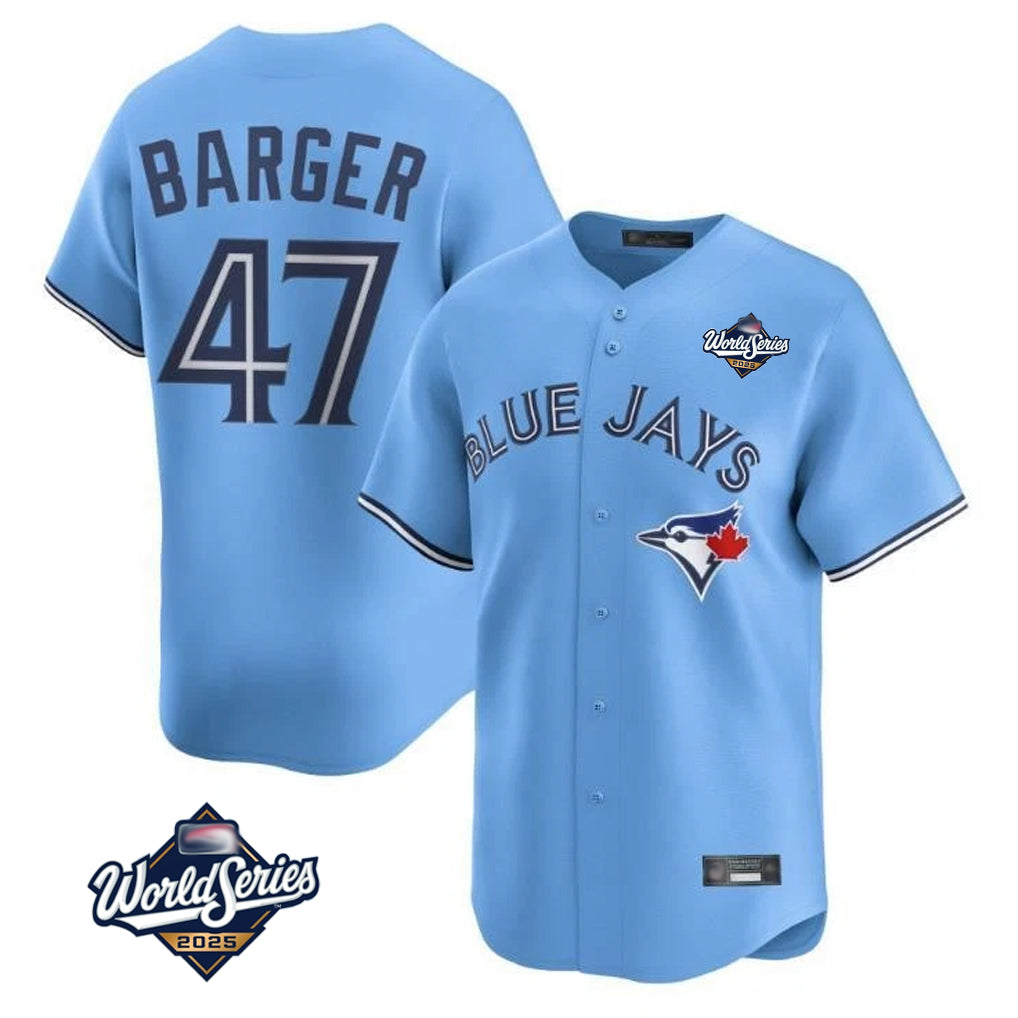 Kooe T.Blue Jays #47 Addison Barger Player Blue 2025 World Series Limited Stitched Jerseys
