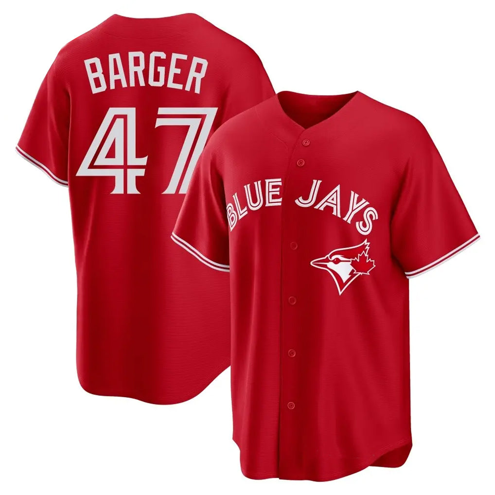 Kooe T.Blue Jays #47 Addison Barger Player Red Home Limited Game Stitched Jerseys