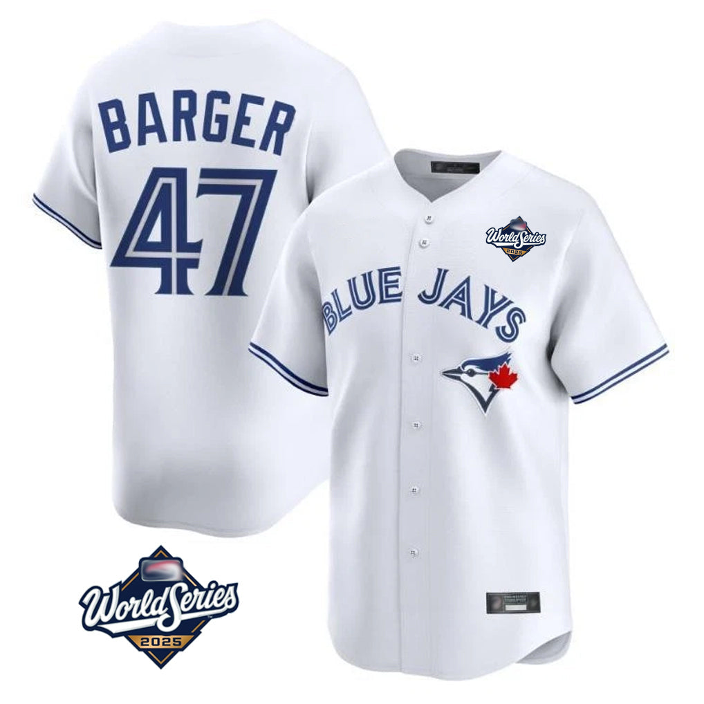 Kooe T.Blue Jays #47 Addison Barger Player White 2025 World Series Limited Stitched Jerseys