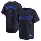 Kooe T.Blue Jays #4 George Springer Player Black City Connect Limited Stitched Jerseys