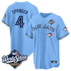 Kooe T.Blue Jays #4 George Springer Player Blue 2025 World Series Limited Stitched Jerseys