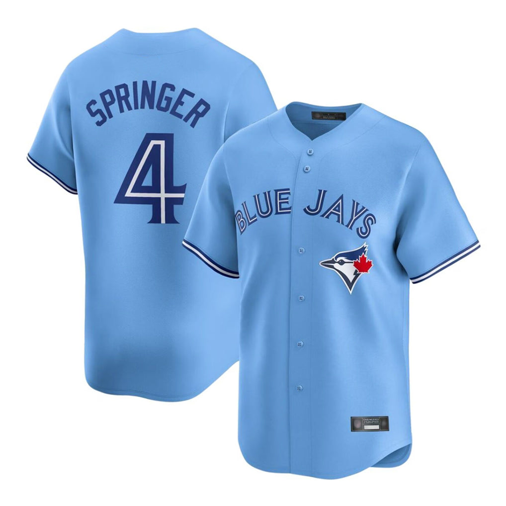 Kooe T.Blue Jays #4 George Springer Player Blue Home Game Stitched Jerseys