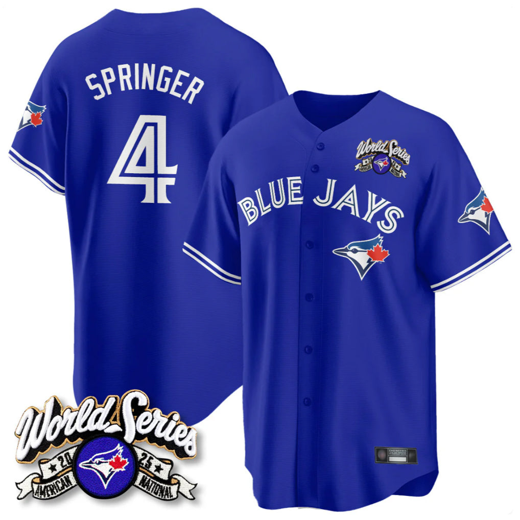 Kooe T.Blue Jays #4 George Springer Player Royal 2025 American League All Stitched Jersey