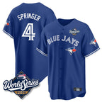 Kooe T.Blue Jays #4 George Springer Player Royal 2025 American League Game All Stitched Jersey