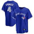 Kooe T.Blue Jays #4 George Springer Player Royal Home Game Stitched Jerseys