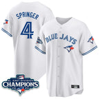 Kooe T.Blue Jays #4 George Springer Player White 2025 World Series Stitched Jerseys