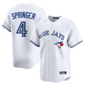 Kooe T.Blue Jays #4 George Springer Player White Home Limited Stitched Jerseys
