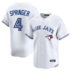 Kooe T.Blue Jays #4 George Springer Player White Home Limited Stitched Jerseys