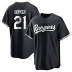 Kooe T.Rangers #21 Jake Burger Player Black Home Limited Stitched Jerseys
