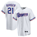 Kooe T.Rangers #21 Jake Burger Player White Home Limited Stitched Jerseys